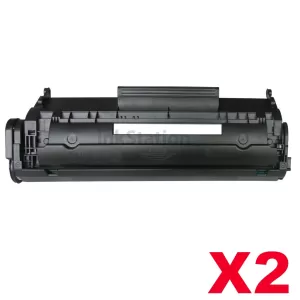 2 x HP Q2612A (12A) Compatible Black Toner Cartridge - 2,000 Pages