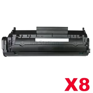 8 x HP Q2612A (12A) Compatible Black Toner Cartridge - 2,000 Pages