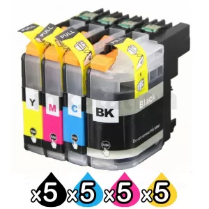 20 Pack Compatible Brother LC-239XL/LC-235XL High Yield Ink Combo [5BK,5C,5M,5Y]