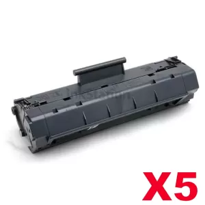 5 x HP C4092A (92A) Compatible Black Toner Cartridge - 2,500 Pages