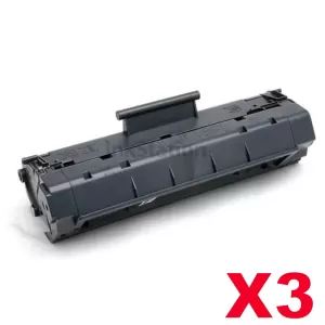 3 x HP C4092A (92A) Compatible Black Toner Cartridge - 2,500 Pages