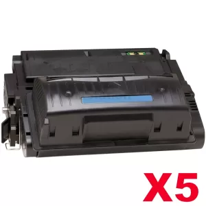 5 x HP Q5942X (42X) Compatible Black Toner Cartridge - 20,000 Pages