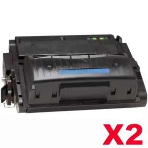 2 x HP Q5942X (42X) Compatible Black Toner Cartridge - 20,000 Pages