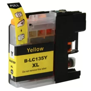 Compatible Brother LC-135XLY Yellow Ink Cartridge - 1,200 Pages