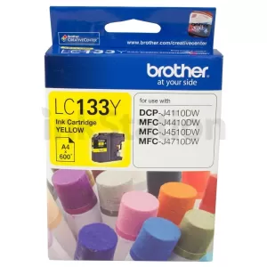 Genuine Brother LC-133Y Yellow Ink Cartridge - 600 Pages