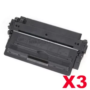 3 x Q7516A (16A) Compatible Black Toner Cartridge - 12,000 Pages