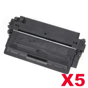 5 x Q7516A (16A) Compatible Black Toner Cartridge - 12,000 Pages