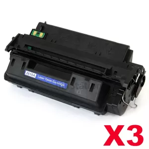 3 x HP Q2610A (10A) Compatible Black Toner Cartridge - 6,000 Pages