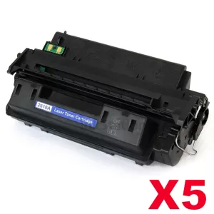 5 x HP Q2610A (10A) Compatible Black Toner Cartridge - 6,000 Pages