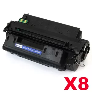 8 x HP Q2610A (10A) Compatible Black Toner Cartridge - 6,000 Pages