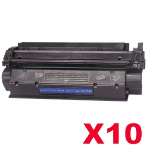 10 x HP Q2624A (24A) Compatible Black Toner Cartridge - 2,500 Pages