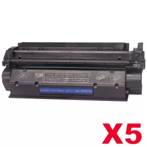 5 x HP Q2624A (24A) Compatible Black Toner Cartridge - 2,500 Pages