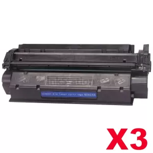 3 x HP Q2624A (24A) Compatible Black Toner Cartridge - 2,500 Pages