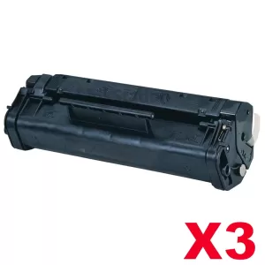 3 x HP C3906A (06A) Compatible Black Toner Cartridge - 2,500 Pages