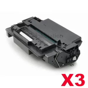 3 x HP Q7551X (51X) Compatible Black Toner Cartridge - 13,000 Pages
