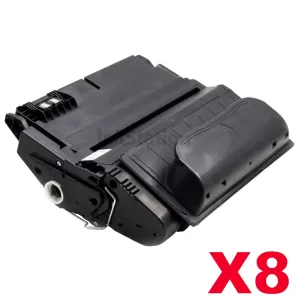 8 x HP Q1338A (38A) Compatible Black Toner Cartridge - 12,000 Pages