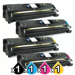 4 Pack HP C9700A-C9703A (121A) Compatible Toner Cartridges [1BK,1C,1M,1Y]