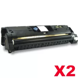 2 x HP C9700A (121A) Compatible Black Toner Cartridge - 5,000 Pages