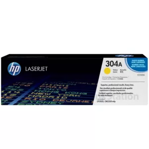 HP CC532A (304A) Genuine Yellow Toner Cartridge - 2,800 Pages