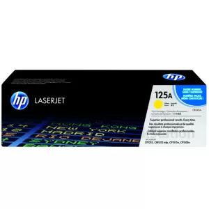 HP CB542A (125A) Genuine Yellow Toner Cartridge - 1,400 Pages
