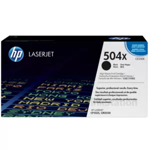 HP CE250X (504X) Genuine Black Toner Cartridge - 10,500 Pages