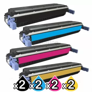 2 sets of 4 Pack HP C9730A-C9733A (645A) Compatible Toner Cartridges [2BK,2C,2M,2Y]