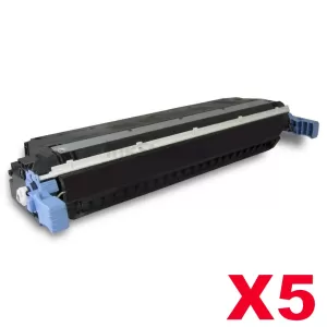 5 x HP C9730A (645A) Compatible Black Toner Cartridge - 13,000 Pages