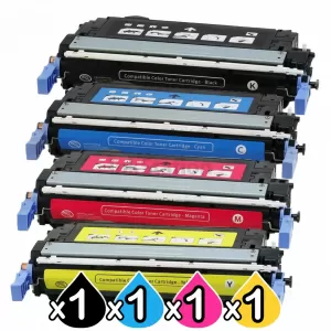4 Pack HP CB400A-CB403A (642A) Compatible Toner Cartridges [1BK,1C,1M,1Y]