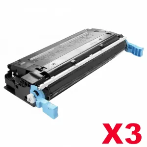 3 x HP Q5950A (643A) Compatible Black Toner Cartridge  - 11,000 Pages