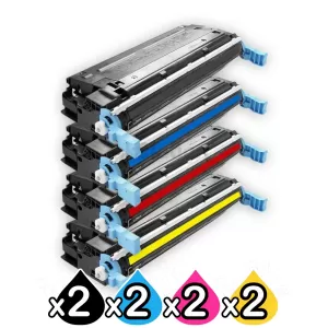 2 sets of 4 Pack HP Q5950A-Q5953A (643A) Compatible Toner Cartridges [2B,2C,2M,2Y]