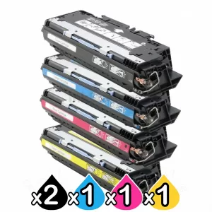 5 Pack HP Q2670A-2673A (308A/309A) Compatible Toner Cartridges [2BK,1C,1M,1Y]