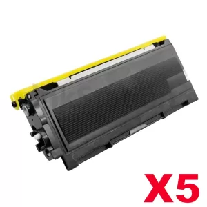 5 x Compatible Brother TN-2025 Black Toner Cartridge - 2,500 pages