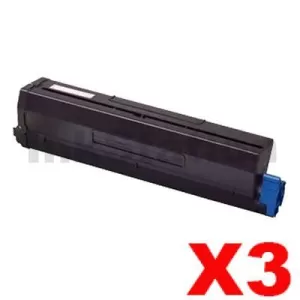 3 x OKI B431/MB471/491 Compatible High Yield Toner Cartridge (44917603) - 12,000 pages