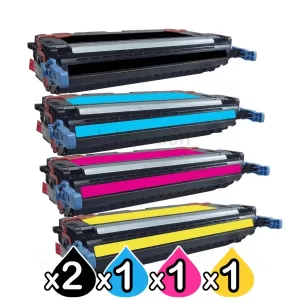 5 Pack HP Q7560A-Q7563A (314A) Compatible Toner Cartridges [2BK,1C,1M,1Y]