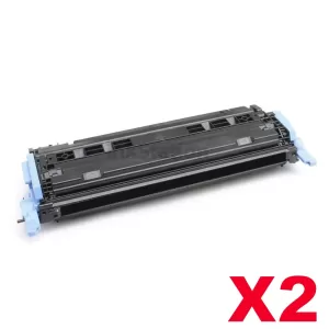 2 x HP Q6000A (124A) Compatible Black Toner Cartridge - 2,500 Pages