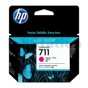 HP 711 Genuine [Tri Pack] Magenta Inkjet Cartridge CZ135A 29ml each