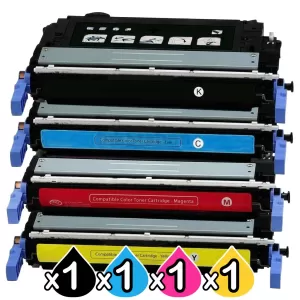 4 Pack HP Q6460A-Q6463A (644A) Compatible Toner Cartridges [1BK,1C,1M,1Y]