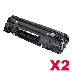 2 x HP CE285A (85A) Compatible Black Toner Cartridge - 1,600 Pages