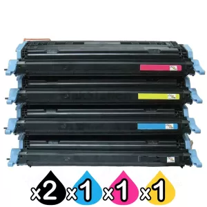 5 Pack HP C9720A-C9723A (641A) Compatible Toner Cartridges [2BK,1C,1M,1Y]