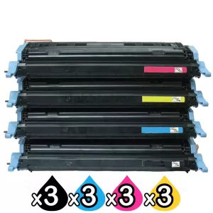 3 sets of 4 Pack HP C9720A-C9723A (641A) Compatible Toner Cartridges [3BK,3C,3M,3Y]
