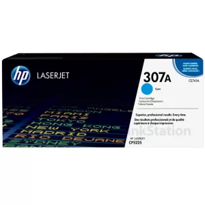 HP CE741A (307A) Genuine Cyan Toner Cartridge - 7,300 Pages