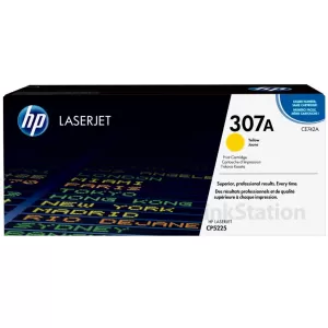 HP CE742A (307A) Genuine Yellow Toner Cartridge - 7,300 Pages