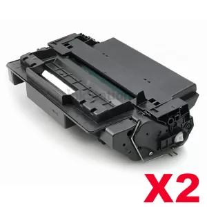 2 x HP CE255X (55X) Compatible Black High Yield Toner Cartridge - 12,000 Pages