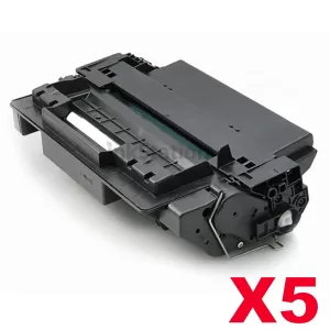 5 x HP CE255X (55X) Compatible Black High Yield Toner Cartridge - 12,000 Pages