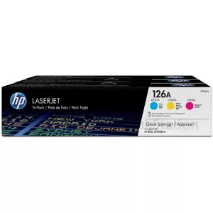 HP CF341 (126A) Genuine [CMY Tri Pack] Toner Cartridge  - 1,200 Pages