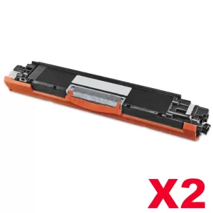 2 x HP CE310A (126A) Compatible Black Toner Cartridge  - 1,200 Pages