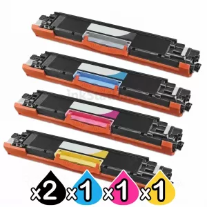 5 Pack HP CE310A-CE313A (126A) Compatible Toner Cartridges [2BK,1C,1M,1Y]