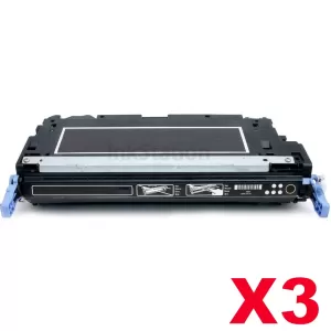 3 x HP Q6470A (501A) Compatible Black Toner Cartridge - 6,000 Pages