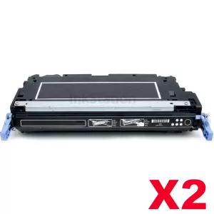 2 x HP Q6470A (501A) Compatible Black Toner Cartridge - 6,000 Pages