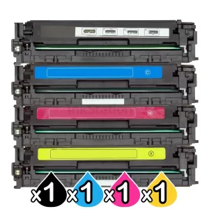 4 Pack HP CE320A-CE323A (128A) Compatible Toner Cartridges [1BK,1C,1M,1Y]